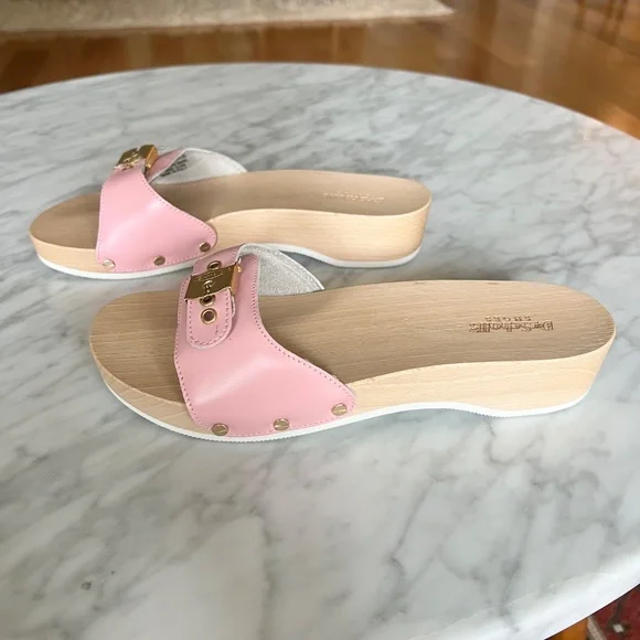 Dr. Scholl's NWOT Original Collection Platform Slide Sandals in Pink Size 8 - Picture 4 of 8